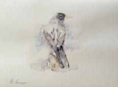 Junco, aquarelle, peinture faite à la main, unique en son genre