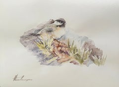 Chickadee, peinture à l'aquarelle faite à la main, exemplaire unique