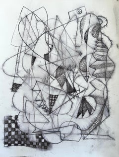 Concert, peinture originale figurative, encre sur papier, noir et blanc