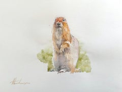 Beaver, Animal, Watercolor Handmade Painting, One of a Kind