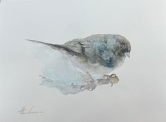 Junco, Vogel, Aquarell auf Papier, handgefertigtes Gemälde, Unikat