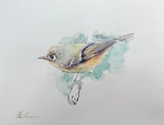 Warbler, Bird, Watercolor on Paper, Handmade Painting, One of a Kind
