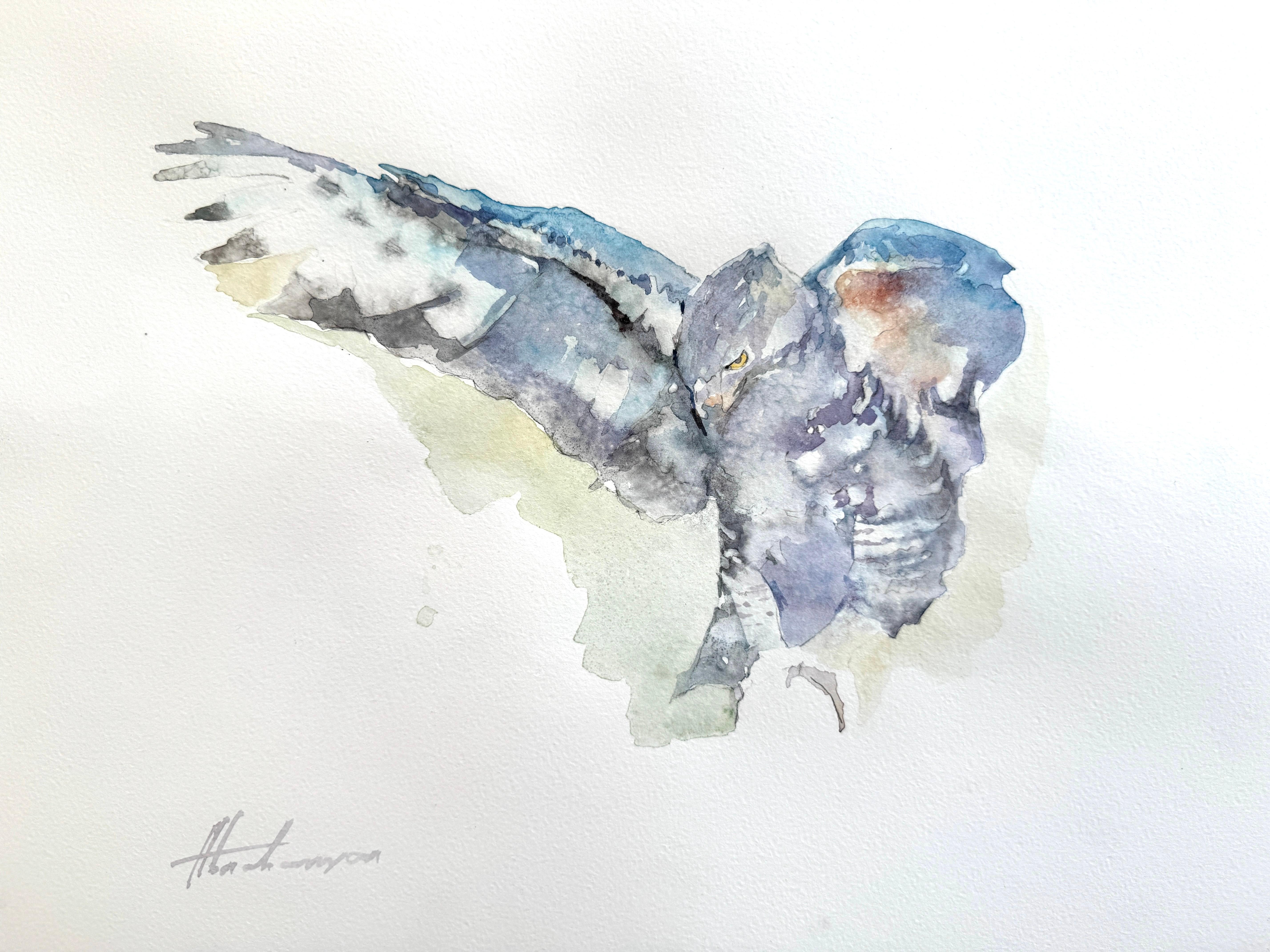 Eagle, Bird, Watercolor on Paper, Handmade Painting, One of a Kind