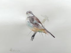 Swallow Birds Watercolor on Paper Handmade Painting, One of a Kind