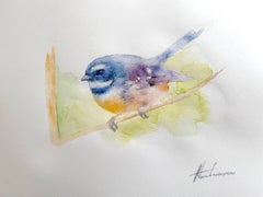 Mésange charbonnière Aquarelle sur papier Peinture faite à la main, unique en son genre