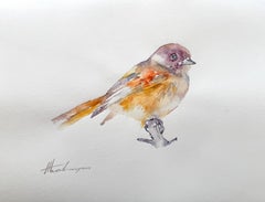 Bird Watercolor on Paper Handmade Painting, One of a Kind
