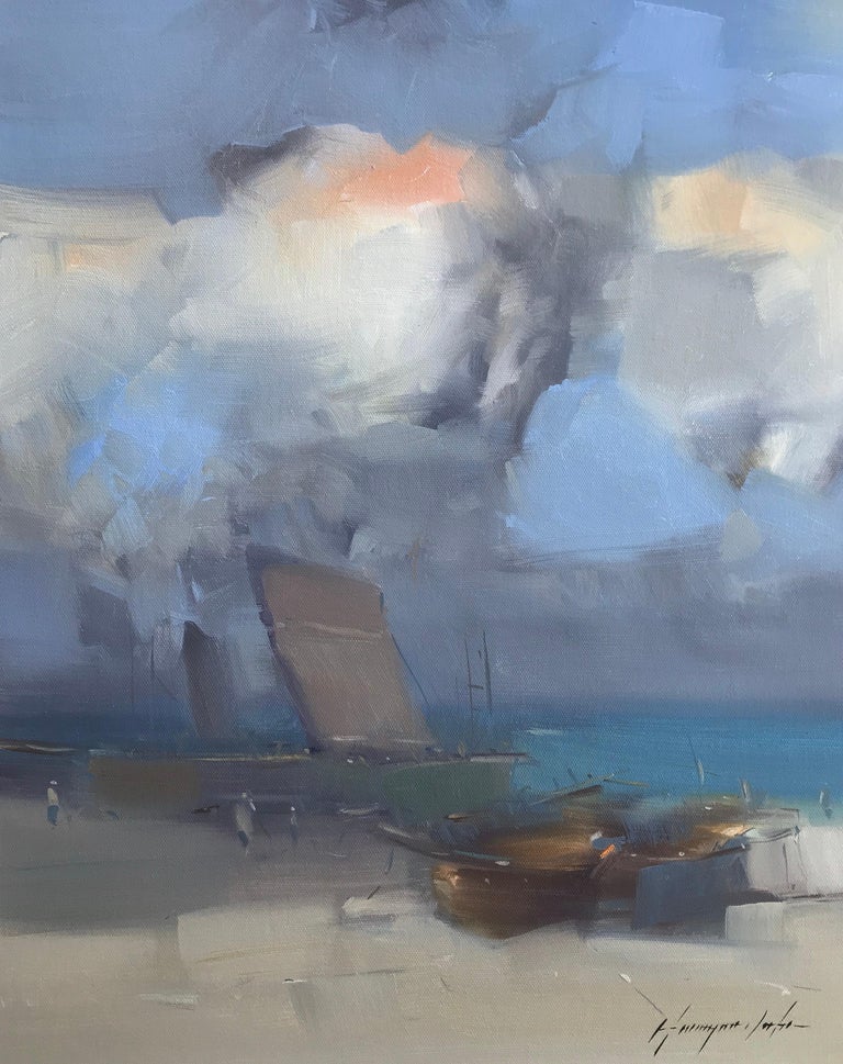 Vahe Yeremyan Landscape Painting - Fishing Boats