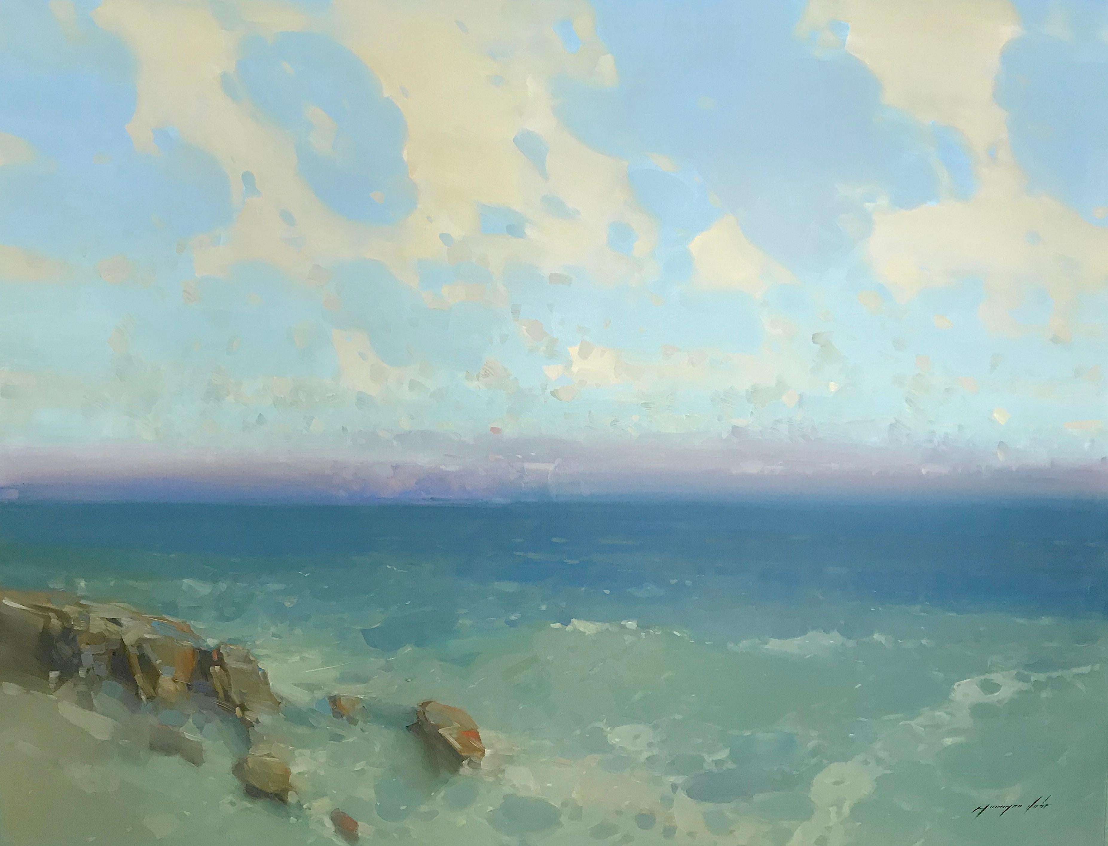 Vahe Yeremyan Landscape Painting - Ocean Waves