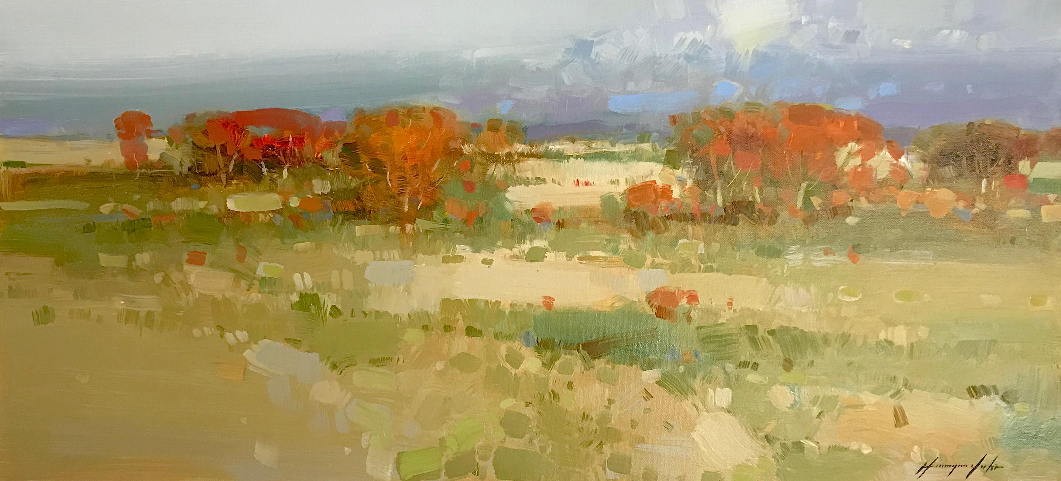Vahe Yeremyan Landscape Painting - Fall, Landscape oil painting, impressionism