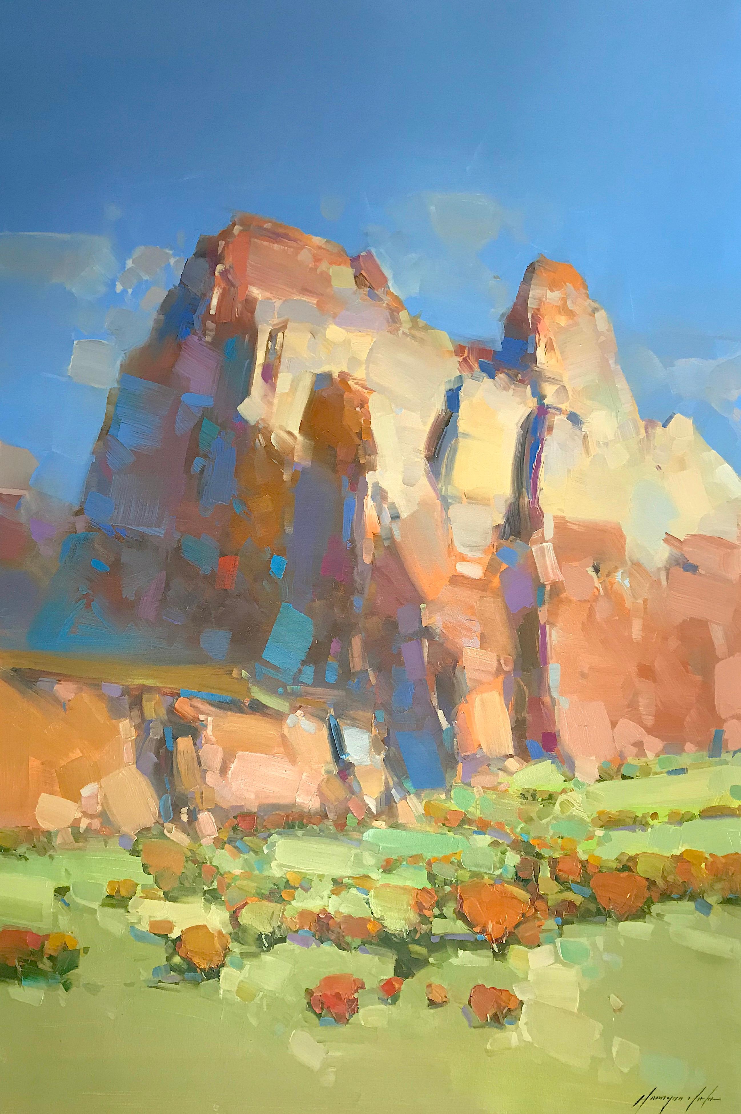 Vahe Yeremyan Landscape Painting - Cliff Mountain