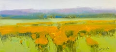 Meadow, peinture à l'huile de paysage, unique en son genre