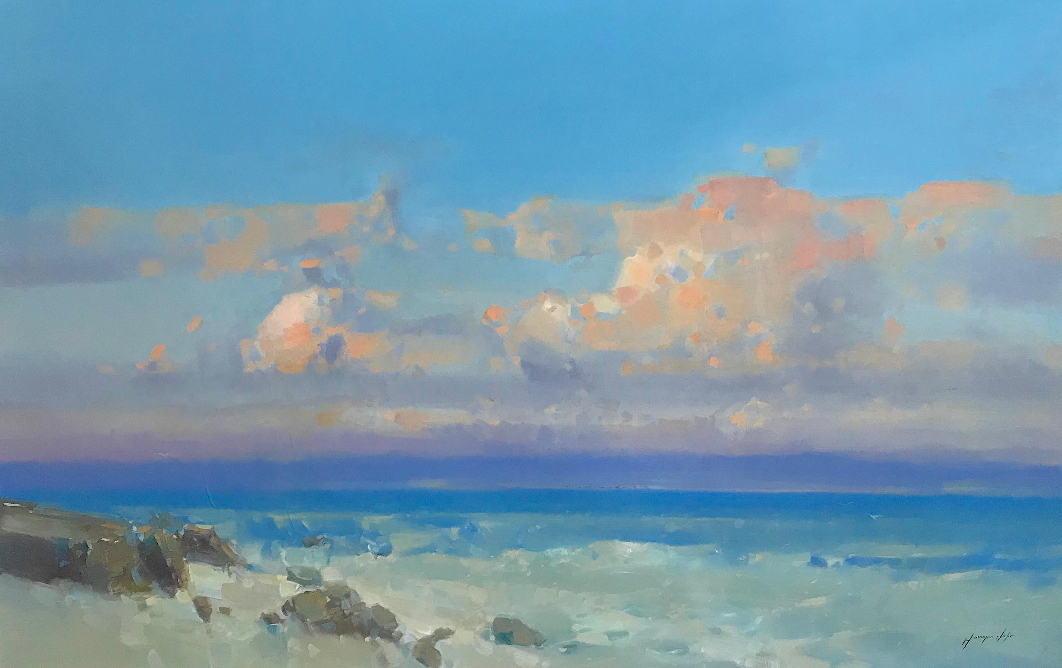 Vahe Yeremyan Landscape Painting - Sunset on Ocean