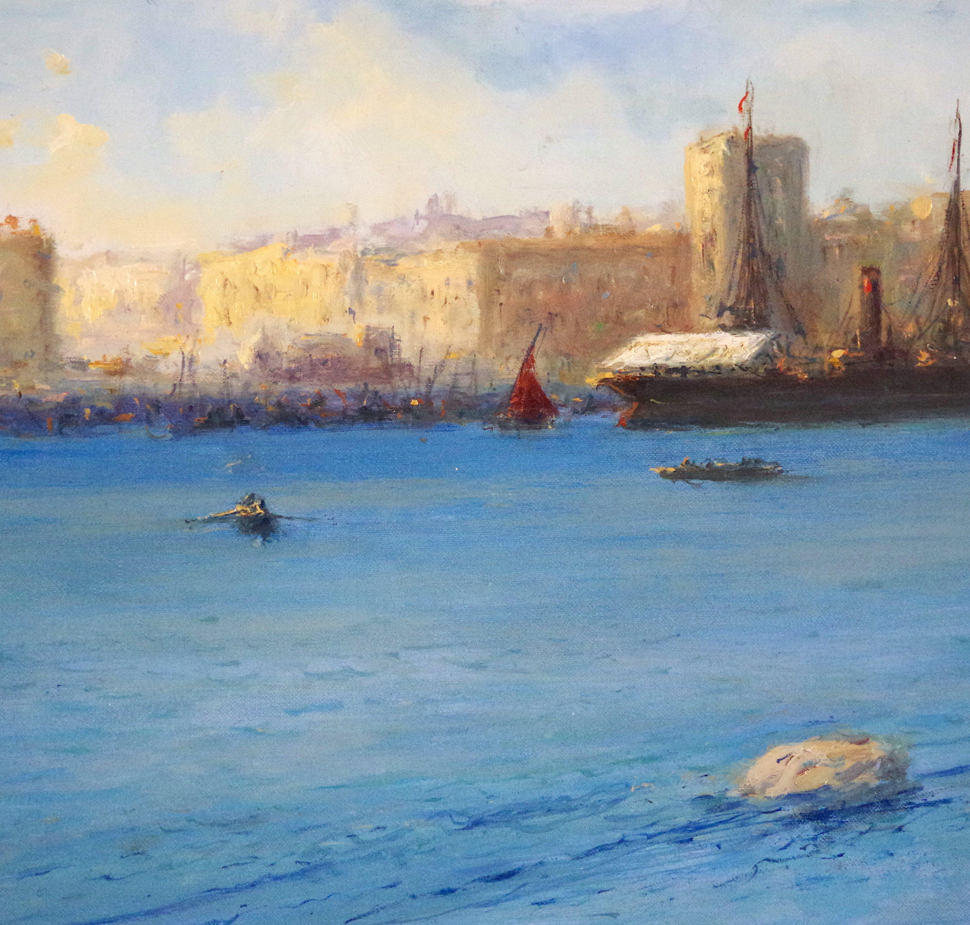 Venice Harbor - Painting by Karen Darbinyan