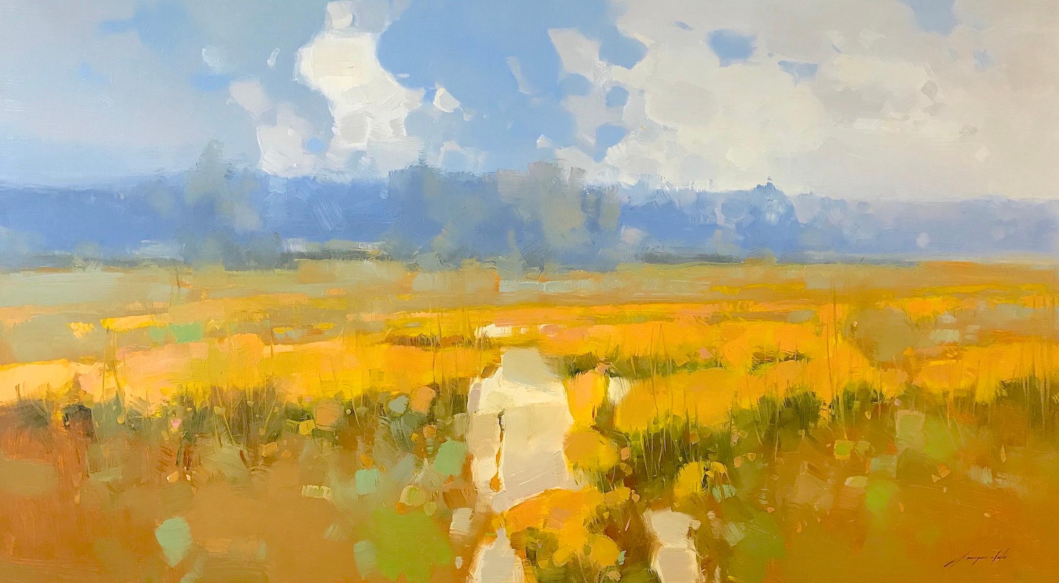 Vahe Yeremyan Landscape Painting - Field of Yellow Flowers