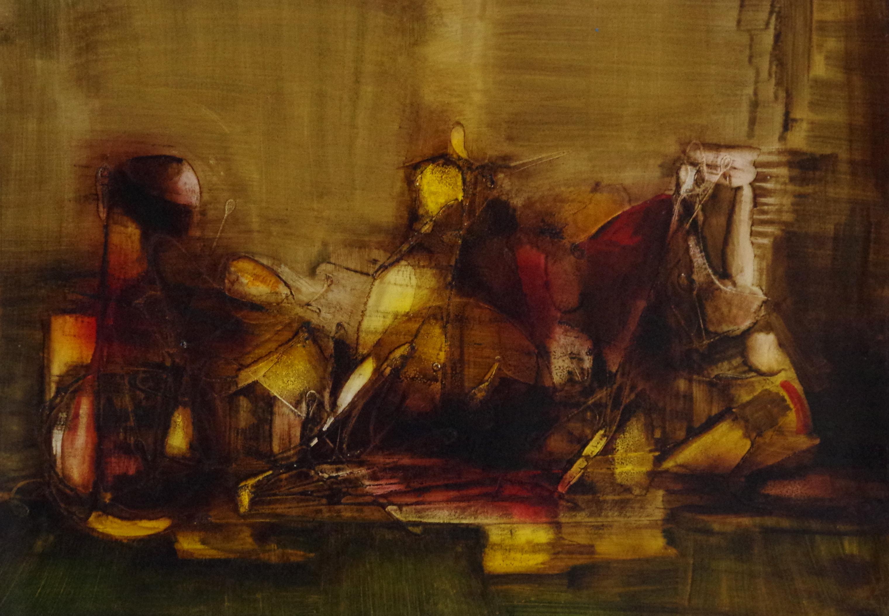Abstract Painting di Norayr Gevorgyan - Fantasia, Pittura ad olio originale astratta, Arte contemporanea Unica nel suo genere