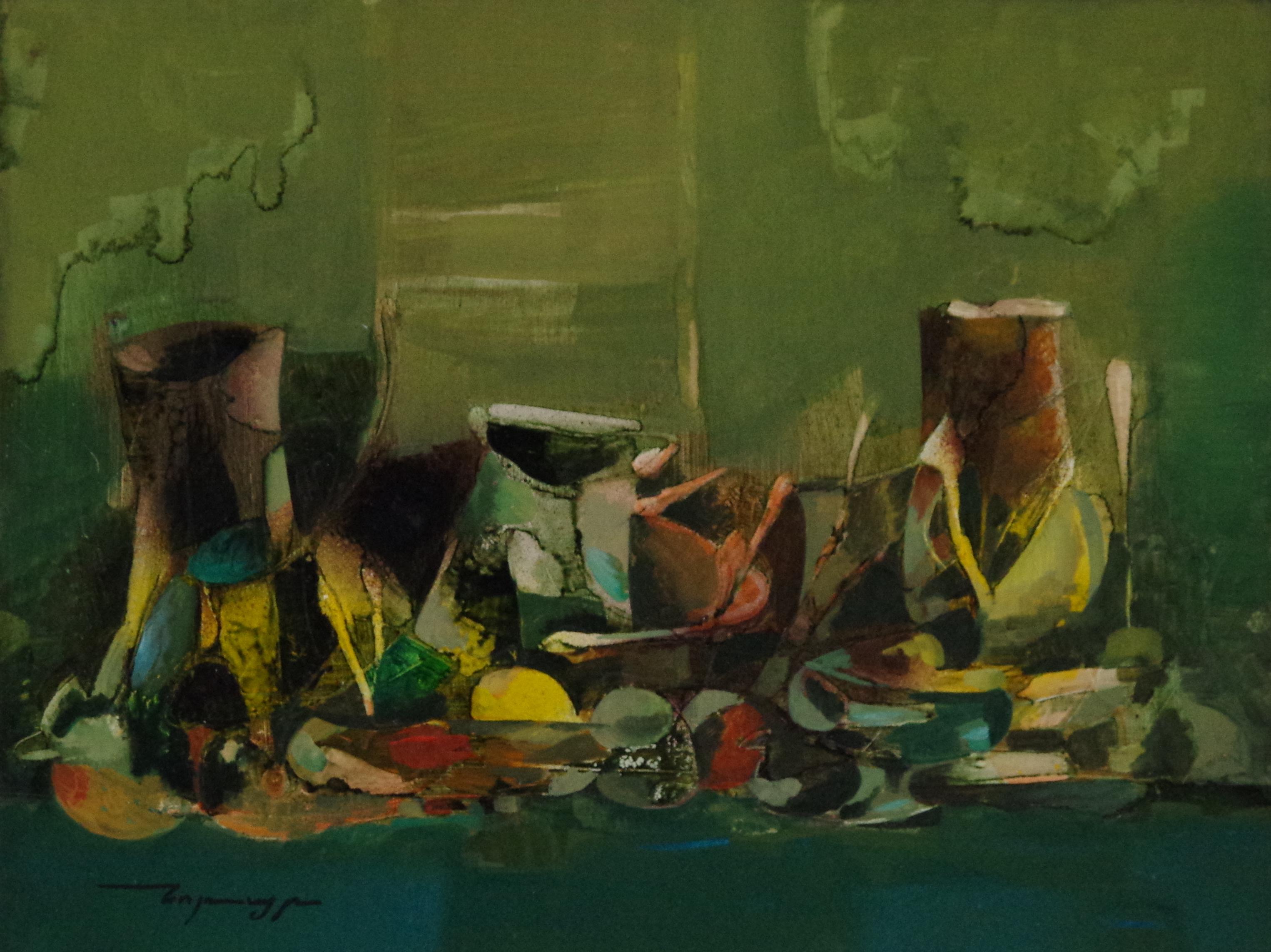Norayr Gevorgyan Abstract Painting - Abstract Still Life, Original Oil Painting