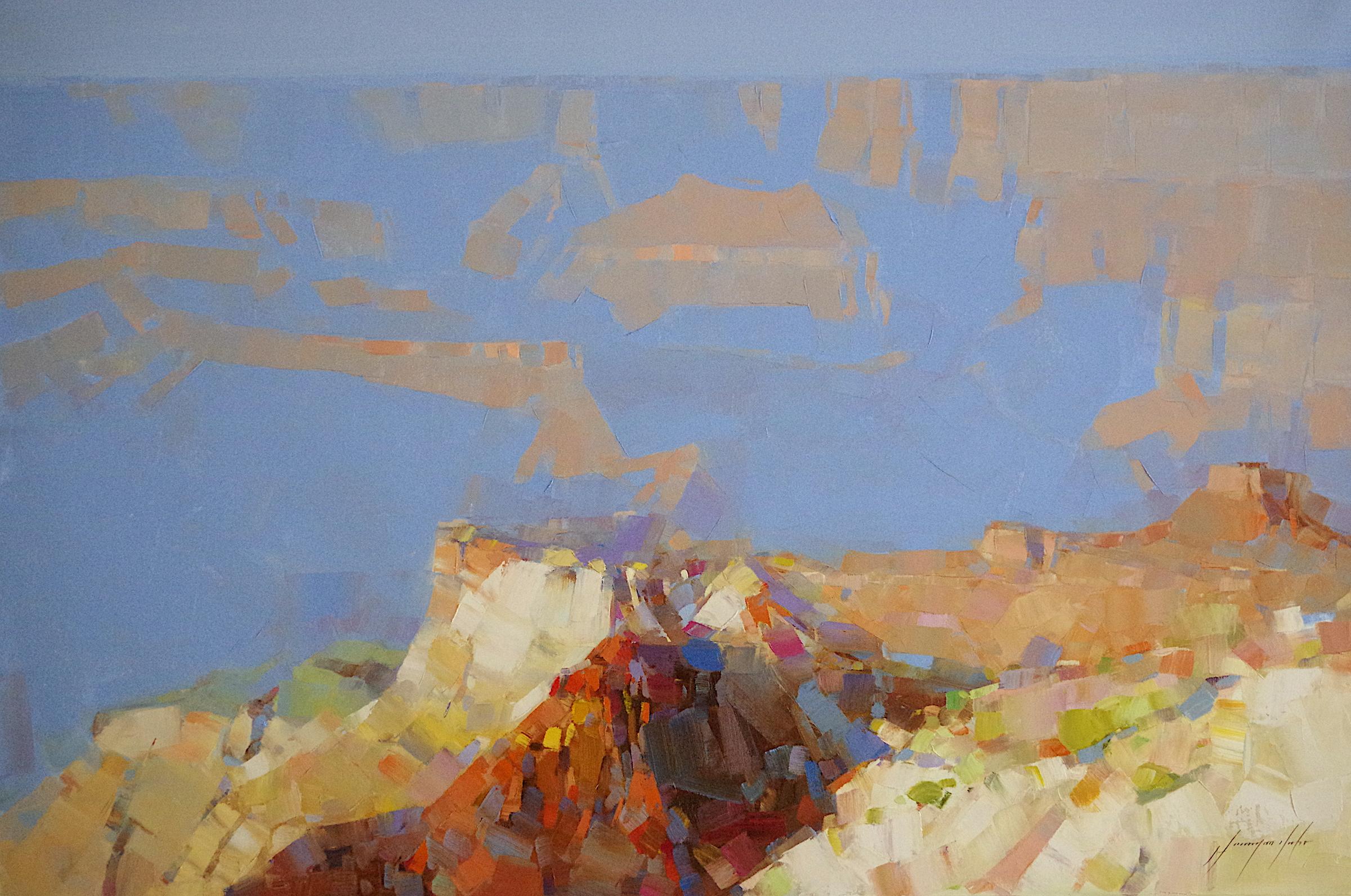 Vahe Yeremyan Landscape Painting – Grand Canyon, Original-Ölgemälde, hängefertig