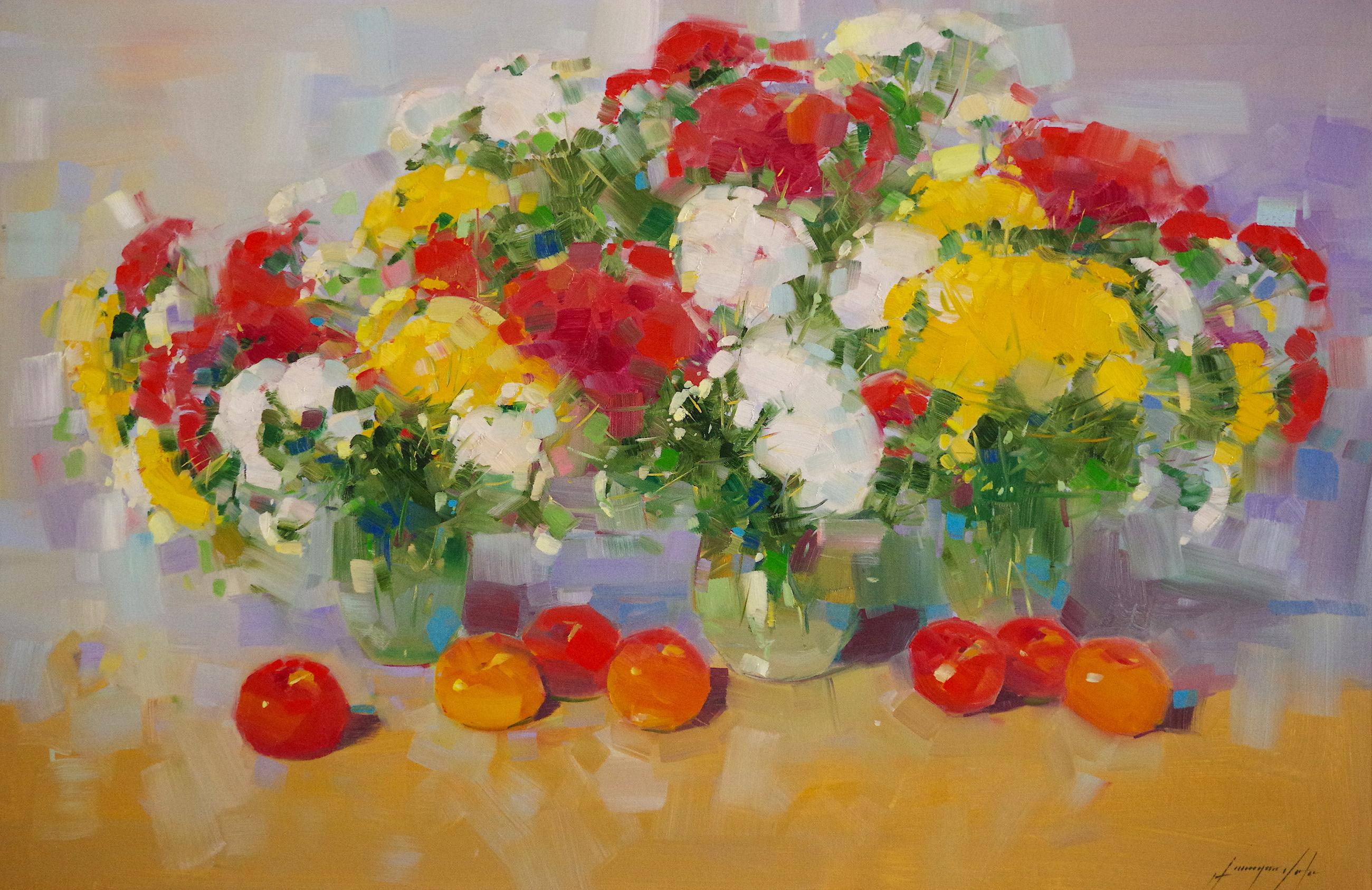 Vahe Yeremyan Landscape Painting - Vase of Flowers