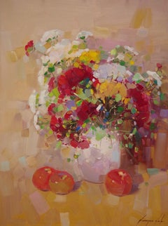 Vase of Flowers, Original Oil Painting, Ready to Hang