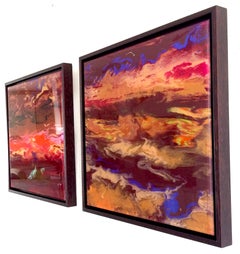 Danza enmarcada 5, Abstracto, Pintura original, Listo para colgar