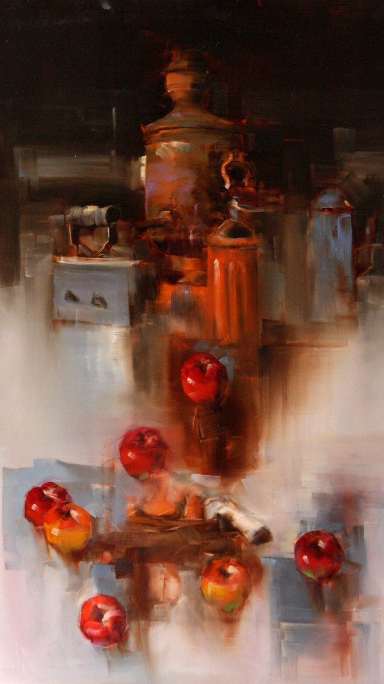 Kitchen - Impressionist Painting by Vahe Yeremyan
