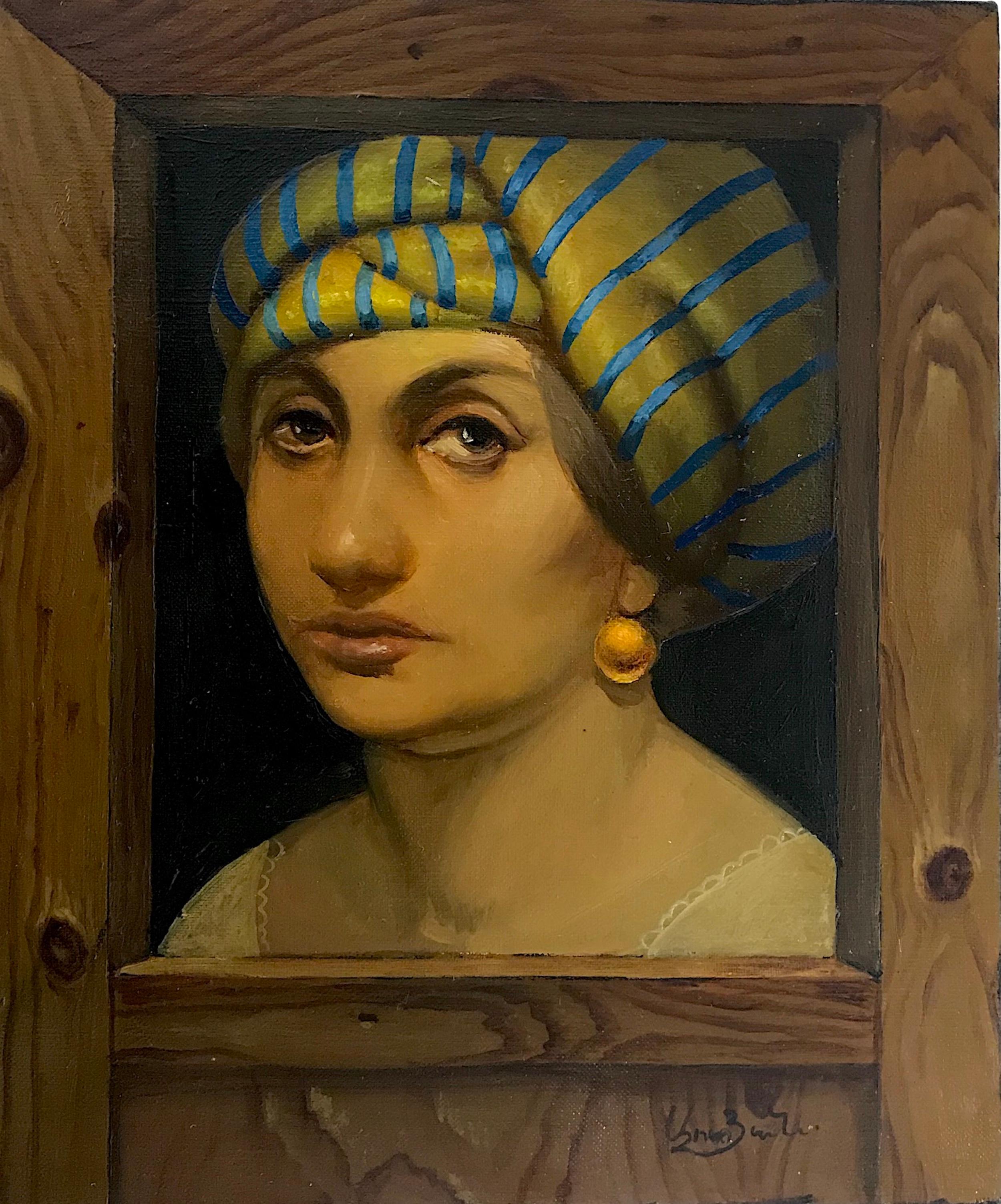 Ashot Yan Figurative Painting - Portrait of a Woman, Original oil Painting