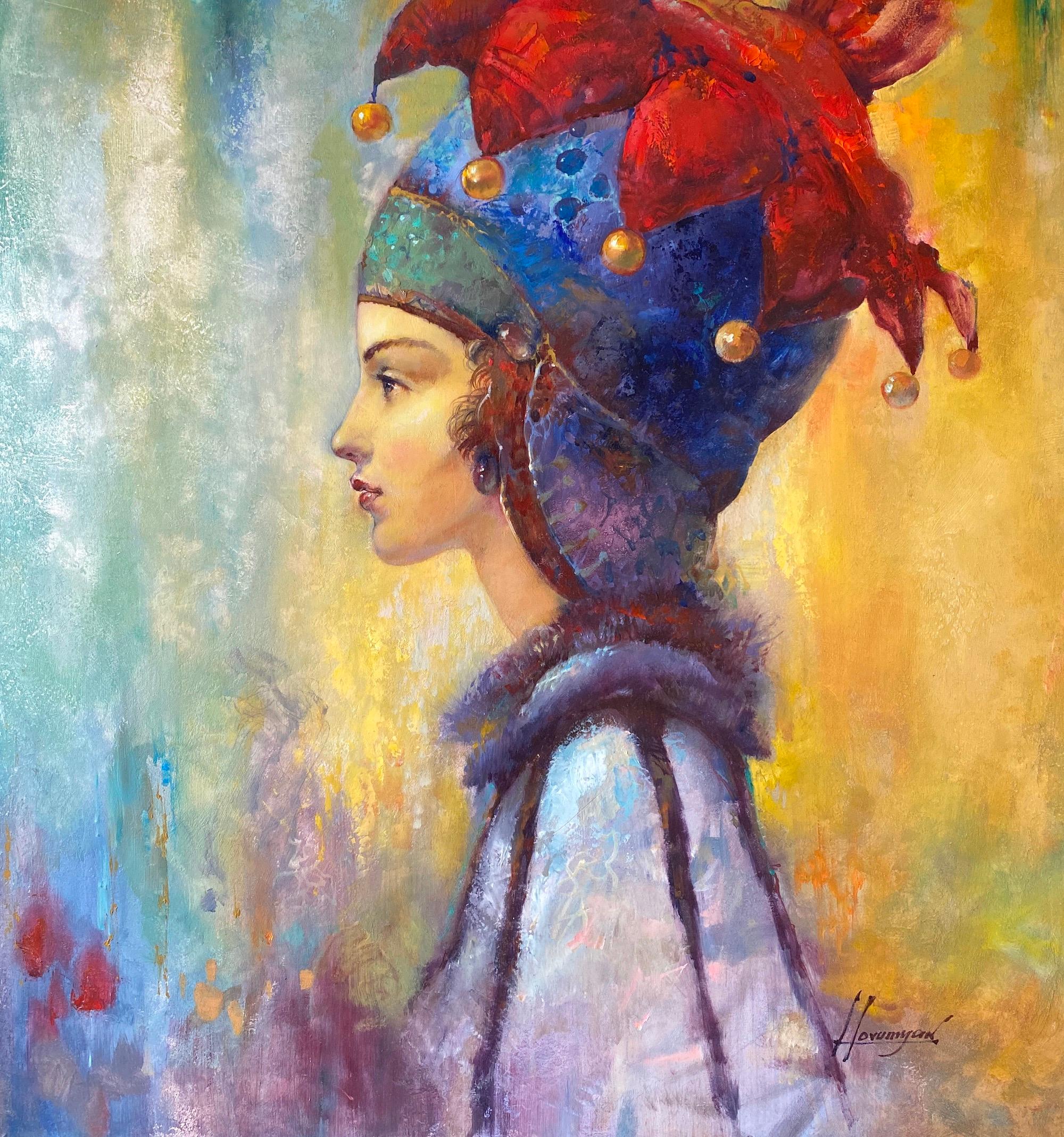 Tigran Hovumyan Portrait Painting - Girl Portrait, Original oil Painting, Ready to Hang