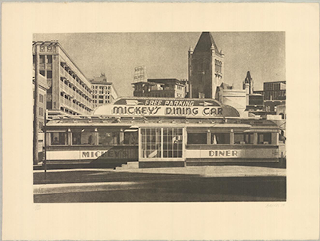 John Baeder Still-Life – Mickey's Esszimmerwagen, handsigniert