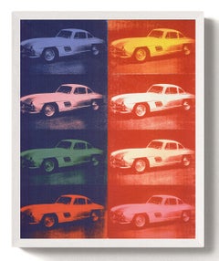 Mercedes-Benz 300 SL Coupe Offset Print, Pop Art, Mid-20th Century