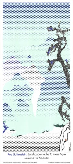 Landscape with Philosopher - Roy Lichtenstein 1995 Silk Screen Museum Poster -