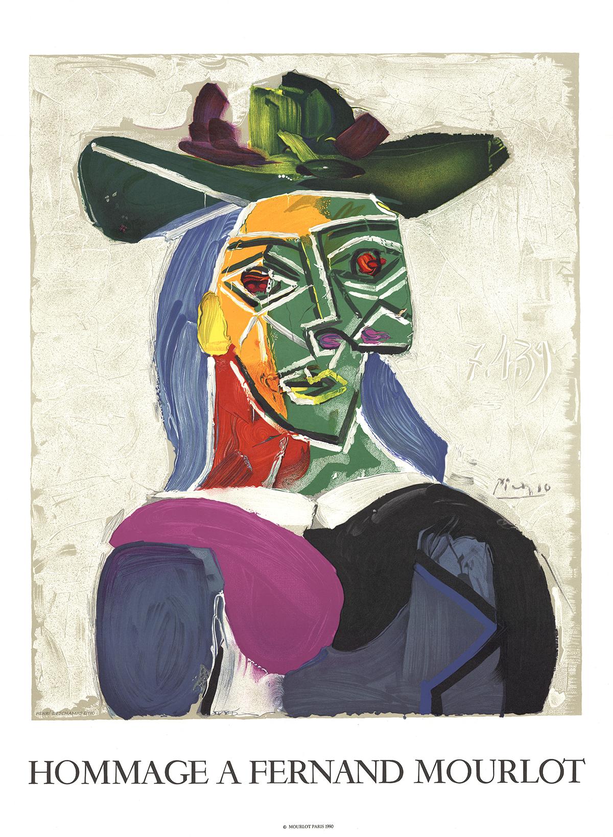 Pablo Picasso-Portrait of Dora Maar-29.5" x 21.5"-Lithograph-1993-Cubism - Print by After Pablo Picasso