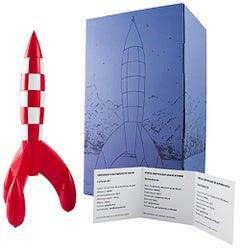 Herge--The Tintin Rocket 30-11.75" x 5"-2017-Blue