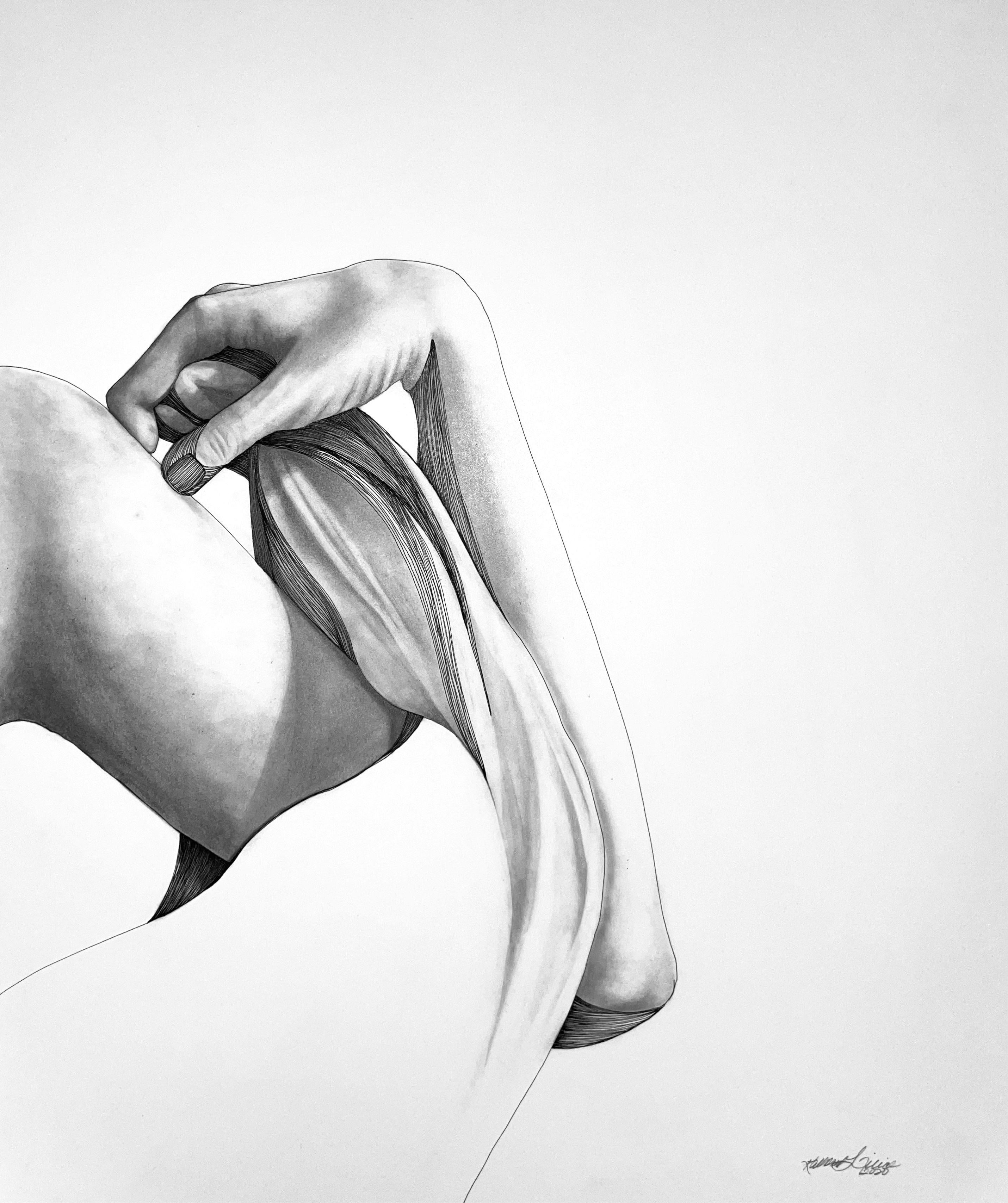 Unveiling V - Contemporary Figurative Drawing in Pen + Ink + Graphite Academic