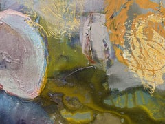 "Origins" - Beautiful Mixed Media Abstract Painting with Yellow, Blue, Orange