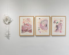 "My Body, My Soul" - Gorgeous Triptych by Indian Artist - Framed in Light Wood