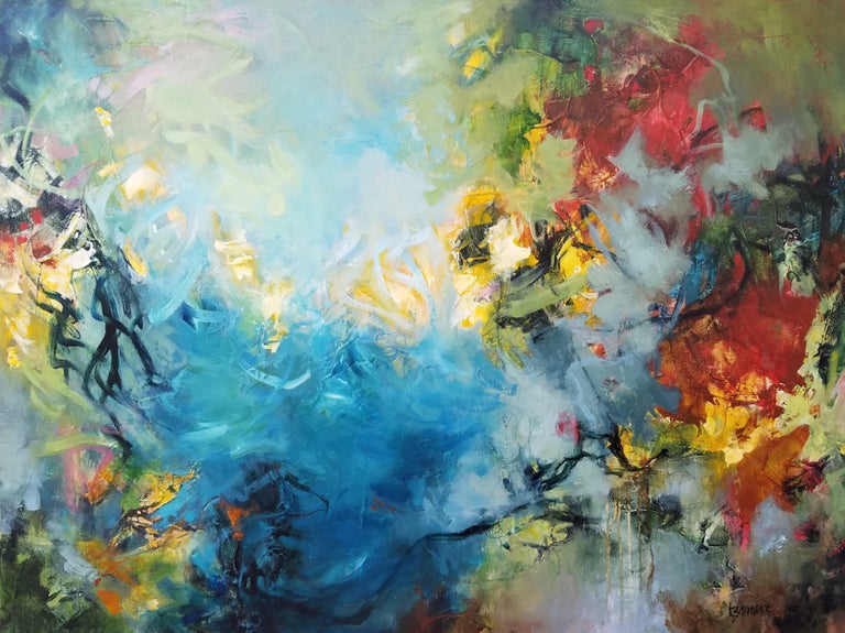 Laurie Barmore Dancing With The River Abstract Painting Of