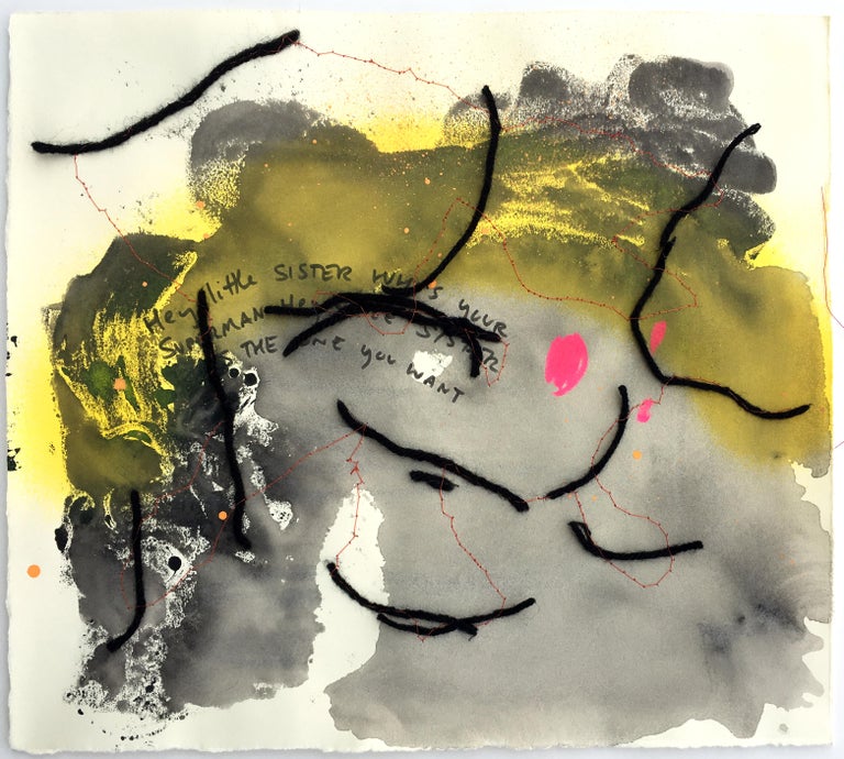 Vivian Liddell Little Sister Abstract Spray Paint On Monotype
