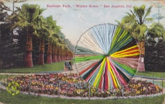 Eastlake Park Winter Scene - Postcard Image of Landscape Flower Bed 