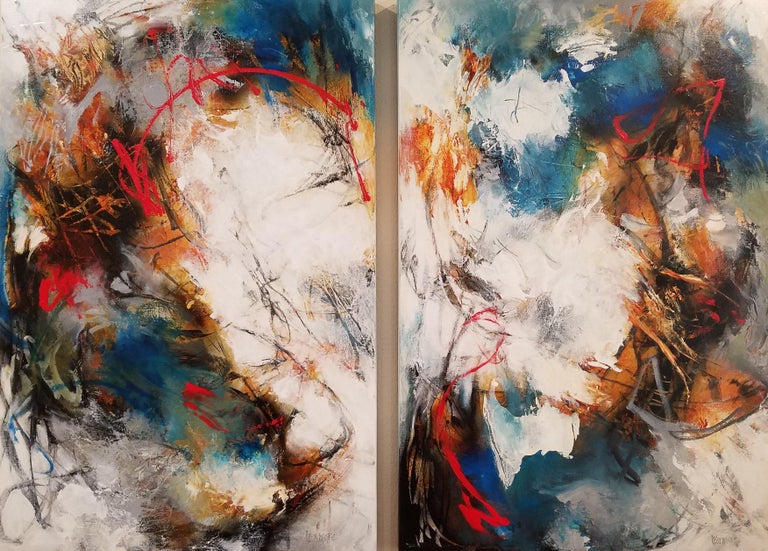Laurie Barmore The Winds Of Oz 1 And 2 Epic Abstract Diptych