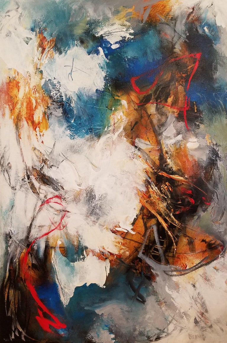 Laurie Barmore The Winds Of Oz 1 And 2 Epic Abstract Diptych With Red Blue Neutral Colors For Sale At 1stdibs