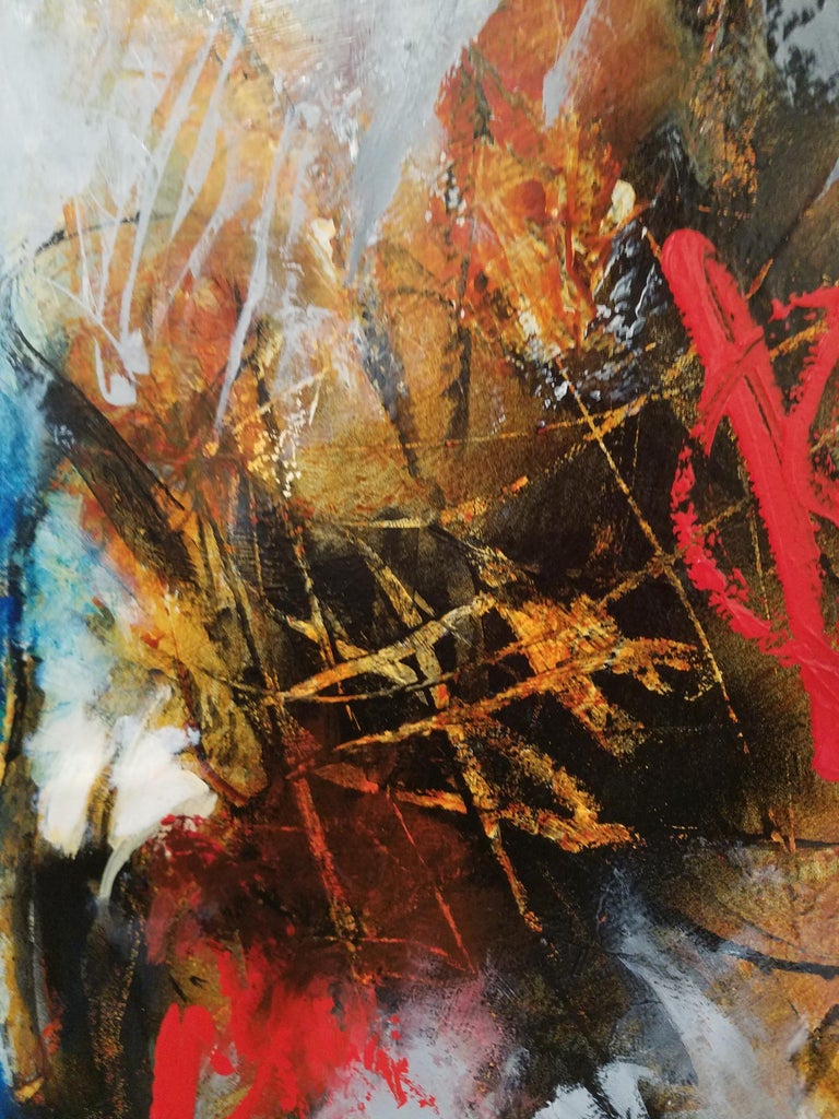 Laurie Barmore The Winds Of Oz 1 And 2 Epic Abstract Diptych With Red Blue Neutral Colors For Sale At 1stdibs