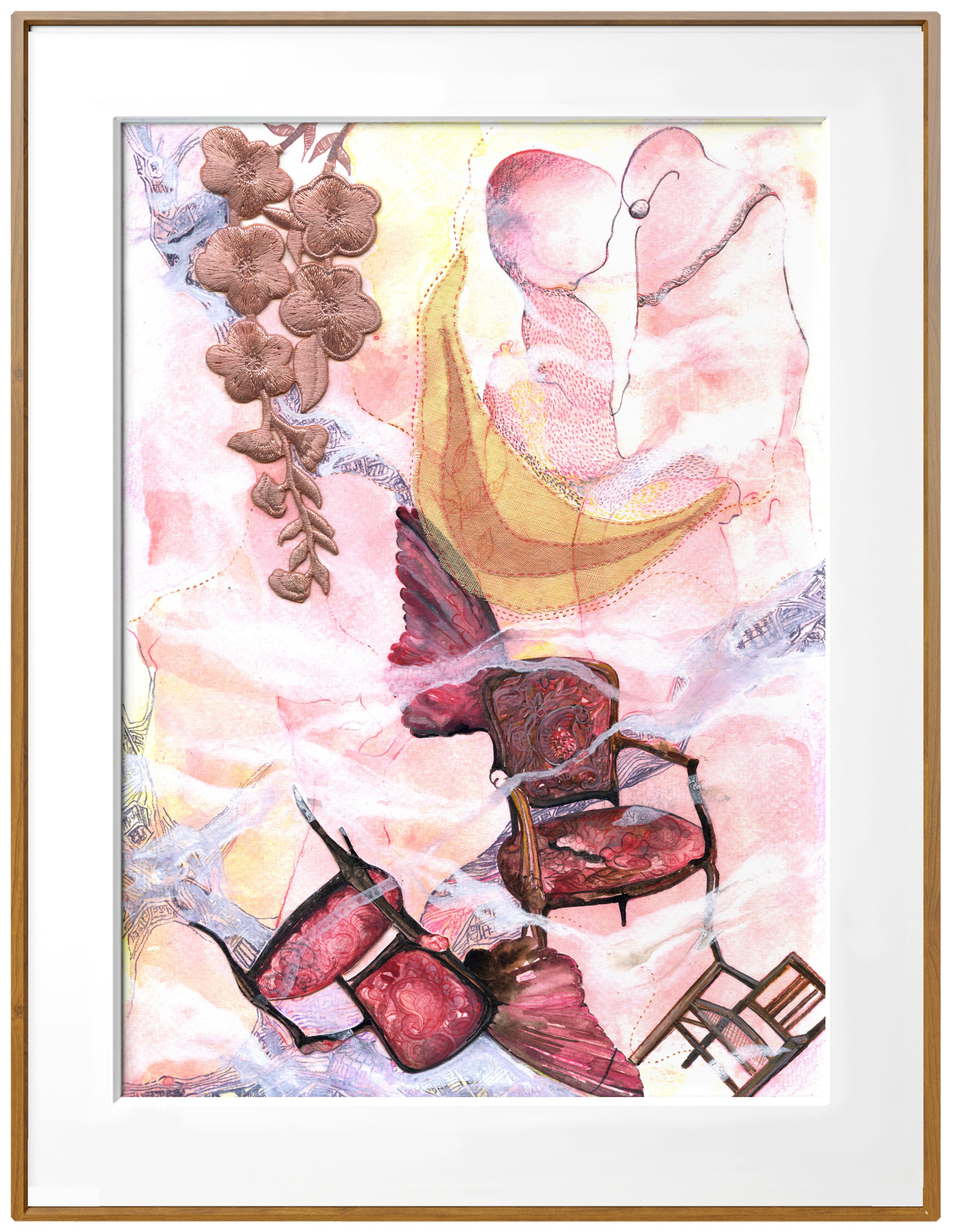 Ocean Deep - Quadro a 6 pannelli incorniciato con una delicata bellezza della cultura indiana 12