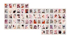 "C'era una volta", serie di 72 pannelli dipinti da un artista indiano in rosa e grigio