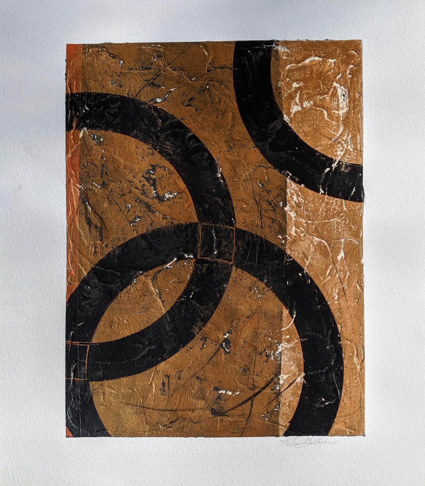 abstract bronze painting
