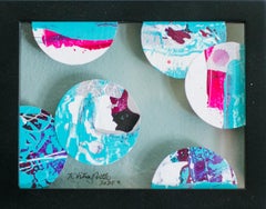 Portholes 3-6- Colorful Abstract Collage Painting