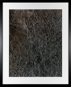 Fragments of Memory IV - Textured Contemporary Abstract in Black & White