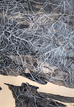 Dreamscape IV - Contemporary Abstract w/ Fabriano Paper + Sumi Ink, Black White