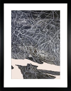 Dreamscape IV - Contemporary Abstract w/ Fabriano Paper + Sumi Ink, Black White