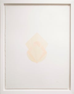 Disegno a coltello Papagayo I - Carta testurizzata manipolata contemporanea (giallo+beige)