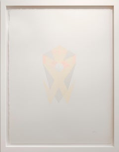 Knife Drawing Papagayo VII - Manipulated Textured Paper (Yellow + Pink)
